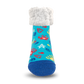 Pudus Cozy Winter Slipper Socks for Women and Men with Non-Slip Grippers and Faux Fur Sherpa Fleece - Adult Regular Fuzzy Socks Crabs - Classic Slipper Sock