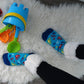 Pudus Cozy Winter Slipper Socks for Women and Men with Non-Slip Grippers and Faux Fur Sherpa Fleece - Adult Regular Fuzzy Socks Crabs - Classic Slipper Sock