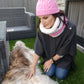 Pudus Cable Knit Winter Infinity Scarf, Fleece-Lined Neck Warmer Circle Snood Cable Knit Pink - Snood