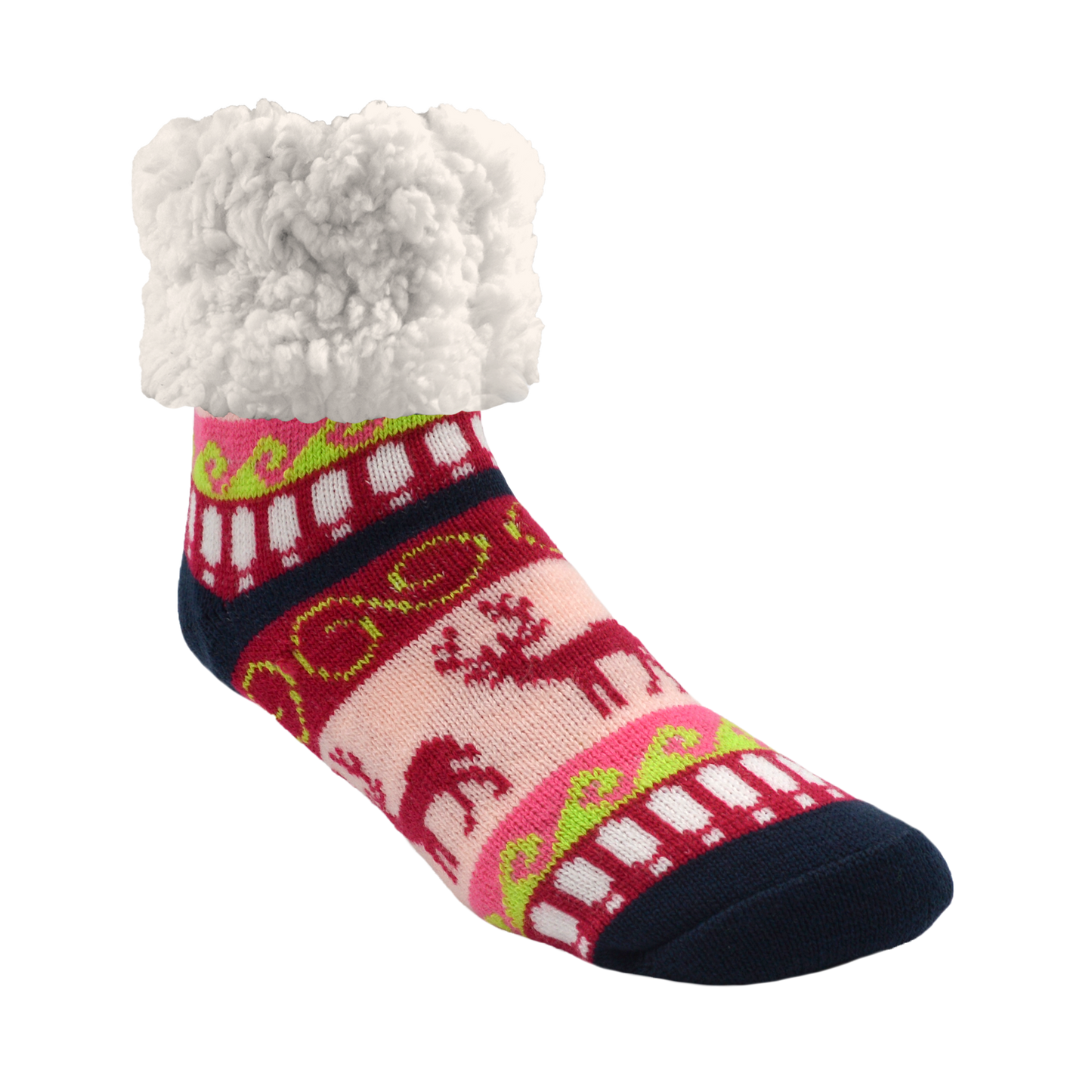 Reindeer Raspberry - Classic Slipper Sock