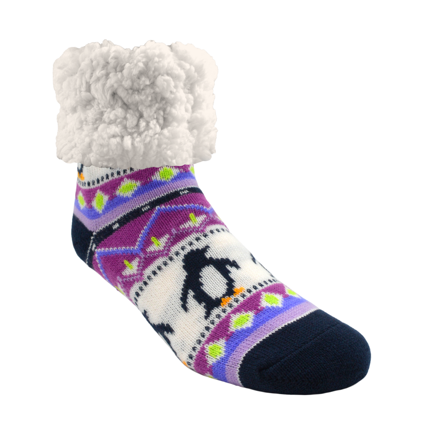 Lilac Penguin - Classic Slipper Sock