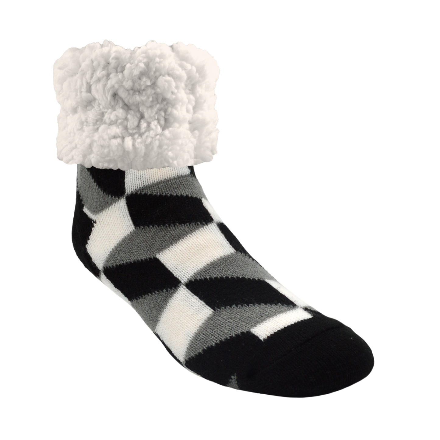 Checker Box Black - Classic Slipper Sock