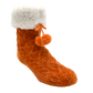 Chenille Cable Knit Peach Caramel - Classic Slipper Sock