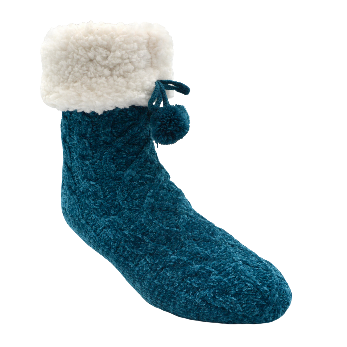 Chenille Cable Knit Oxford - Classic Slipper Sock