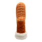 Chenille Cable Knit Peach Caramel - Classic Slipper Sock