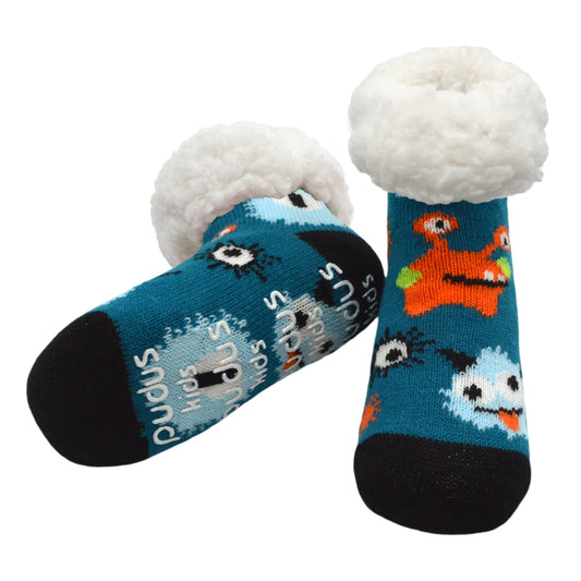 Monsters Blue - Kids Slipper Sock