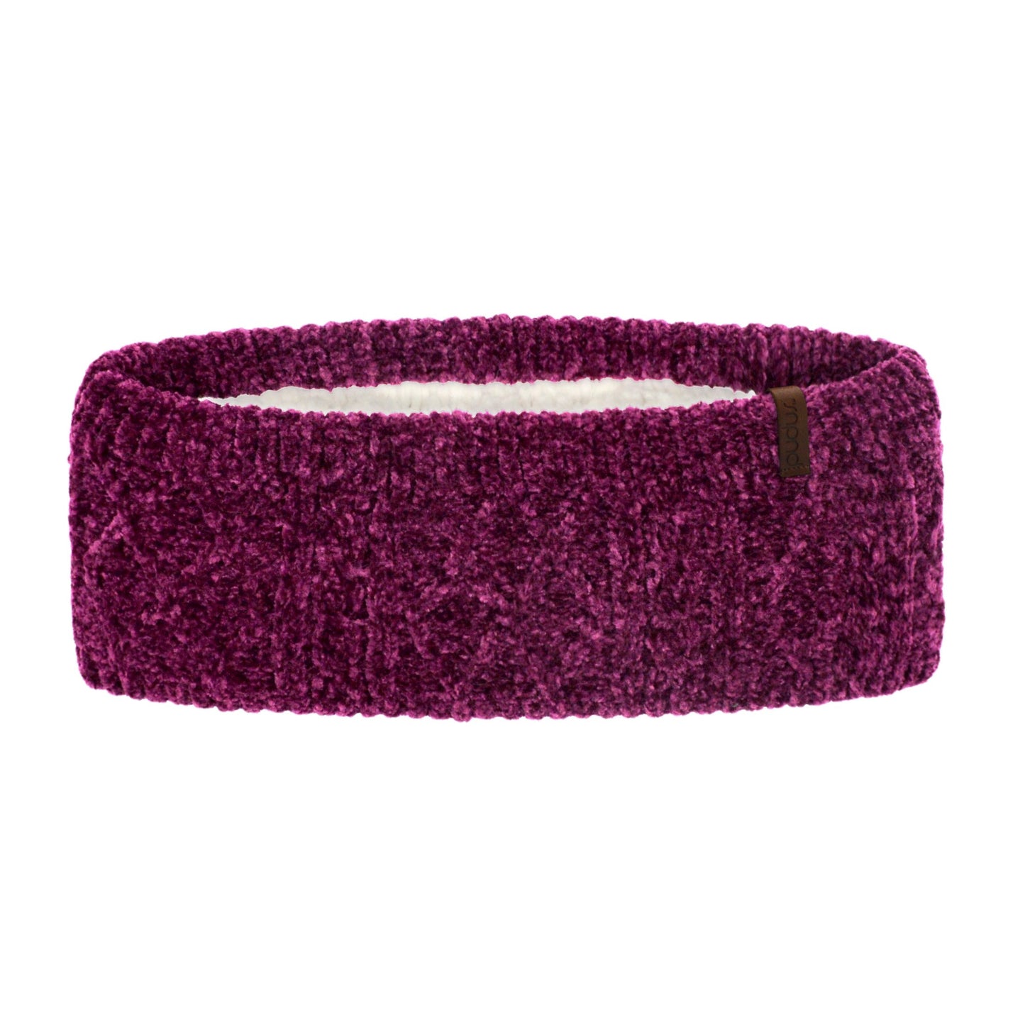 Cable Knit Dark Purple Chenille - Headband Adult