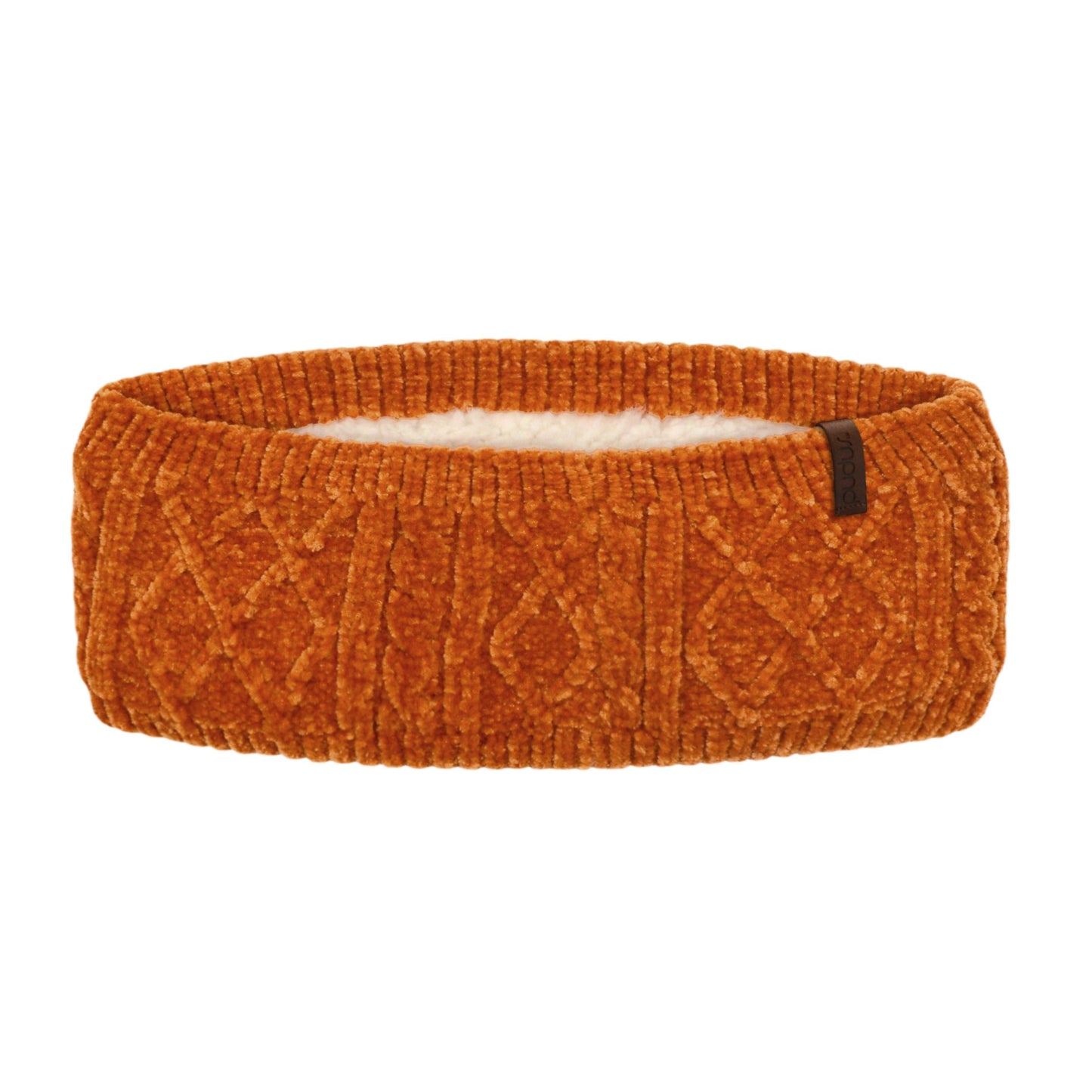 Cable Knit Peach Caramel Chenille - Headband Adult