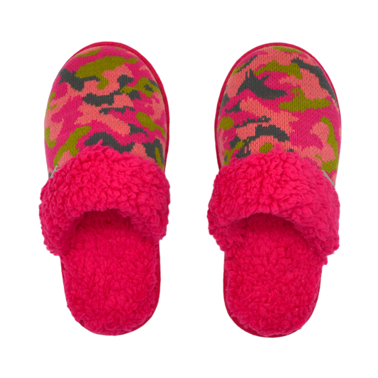 Bright Slide Slippers - Camo Pink