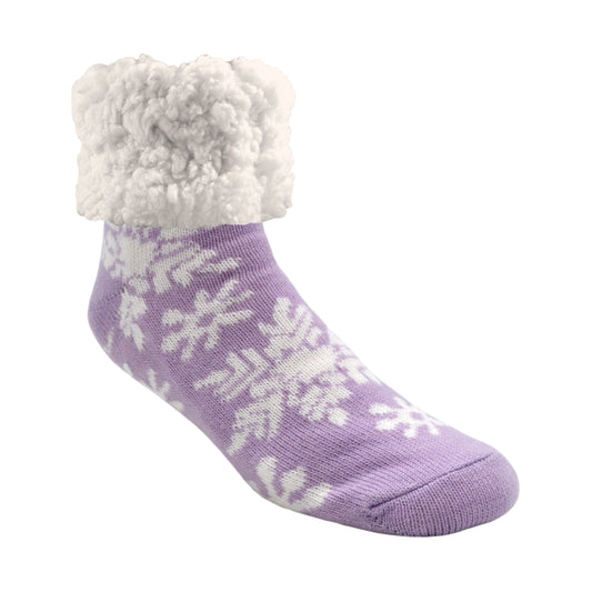 Snowflake Lavender - Classic Slipper Sock