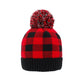 Lumberjack Red Pom Pom Beanie Hat - Warm Winter Hat for Men & Women with Furry Sherpa Fleece Lining