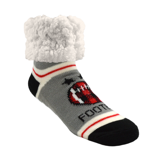 Football Red Large - Classic Slipper Socks