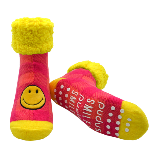 Smiley® Pink Lumberjack - Classic Slipper Sock