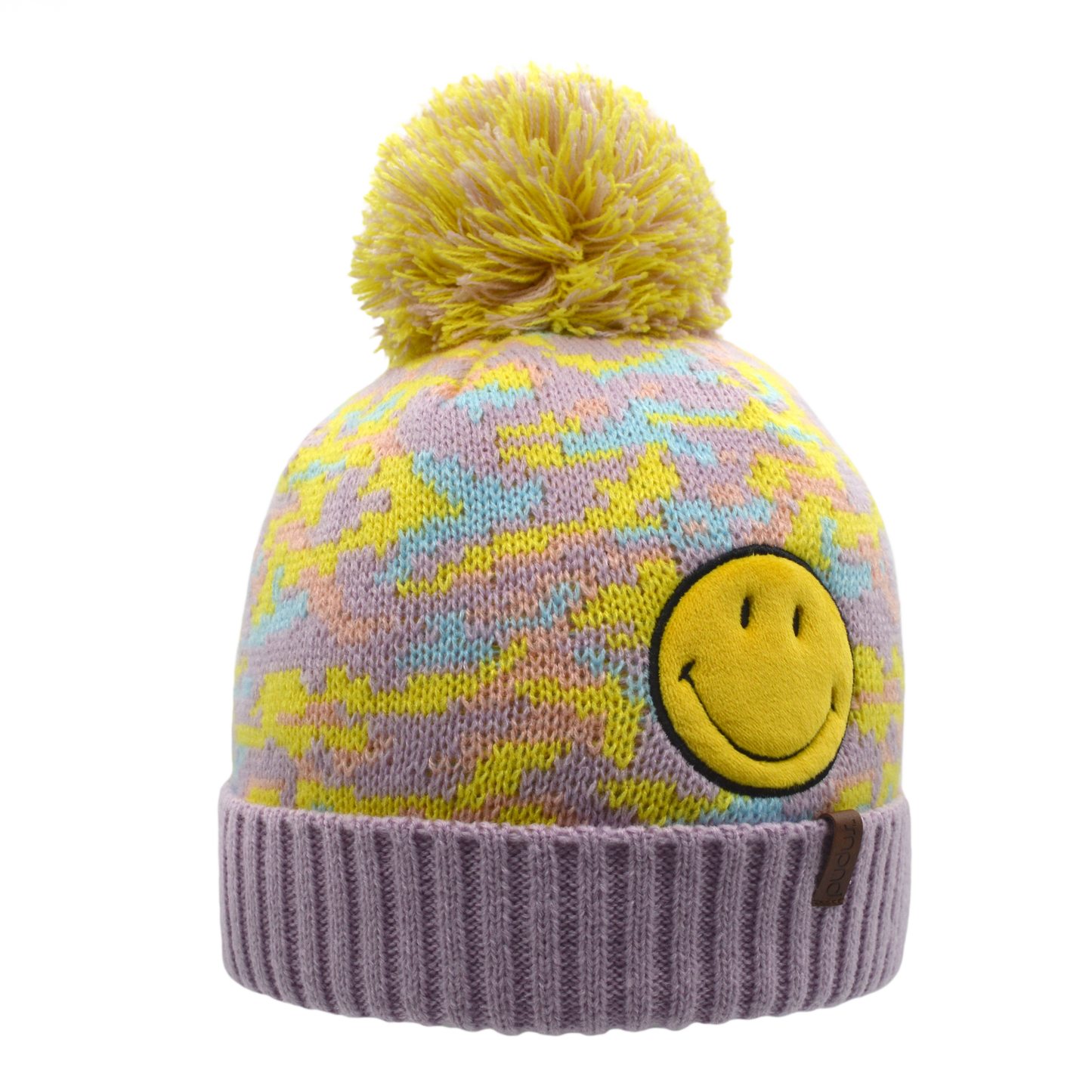 Smiley® Camo Pom Pom Beanie Hat