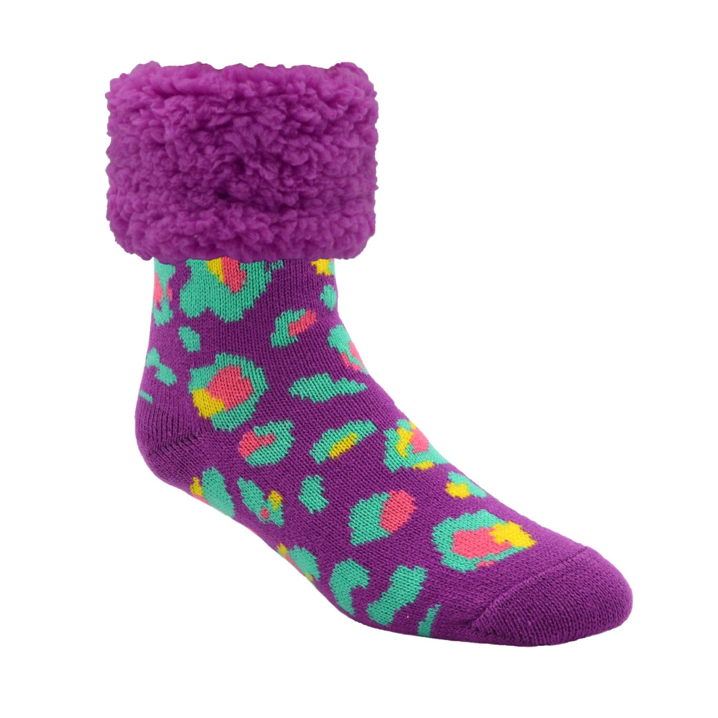 Purple Leopard - Classic Slipper Sock