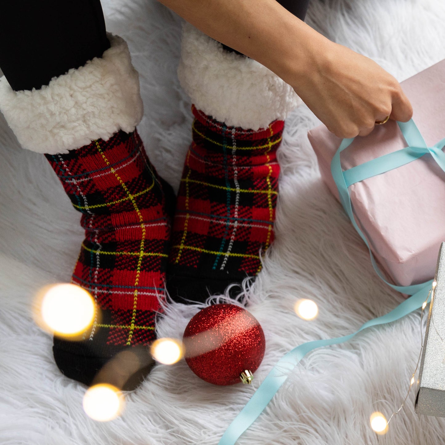 Plaid Lumberjack Red - Classic Slipper Sock