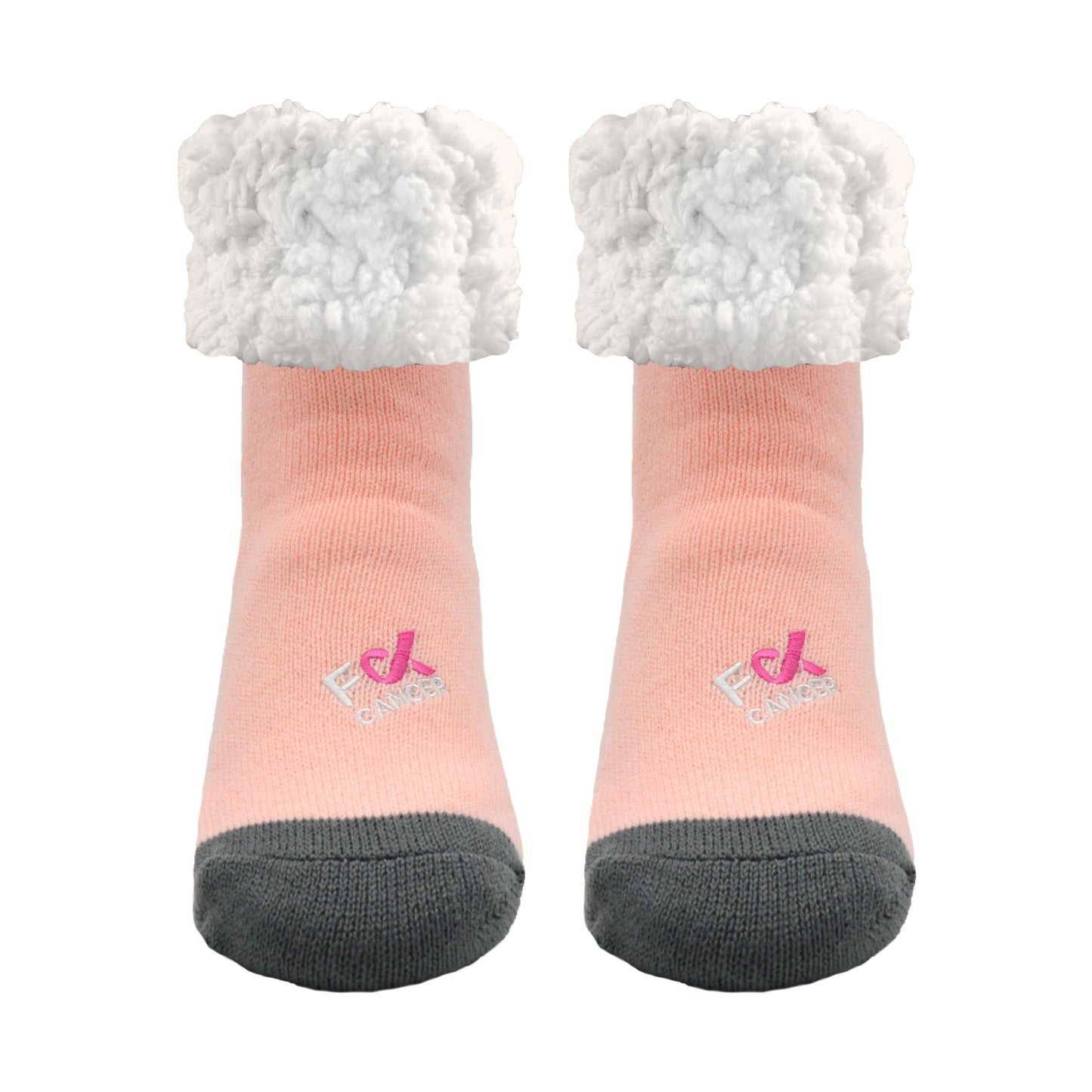 F Cancer Pink X Pudus Classic Slipper Sock