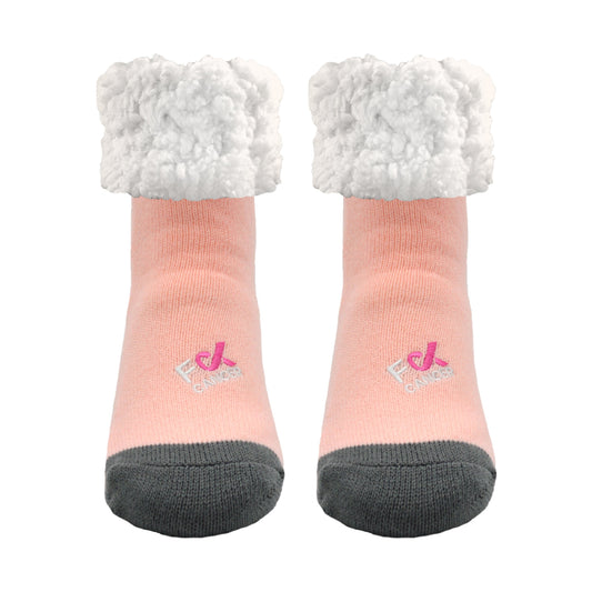 F Cancer Pink X Pudus Classic Slipper Sock