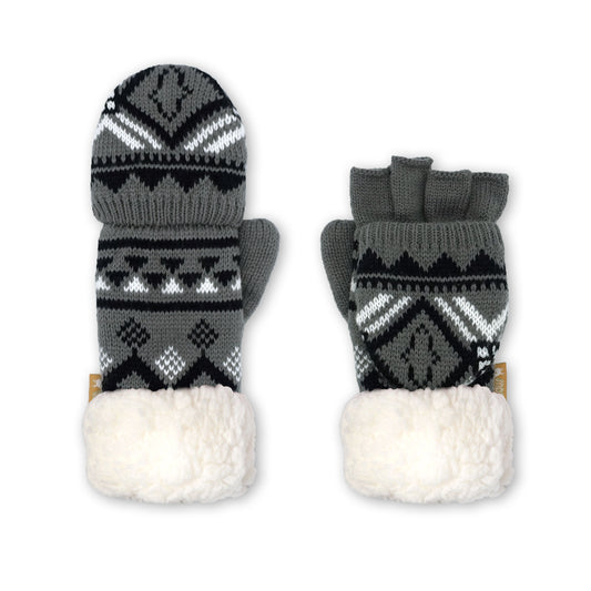 Fingerless Gloves Geometric Black