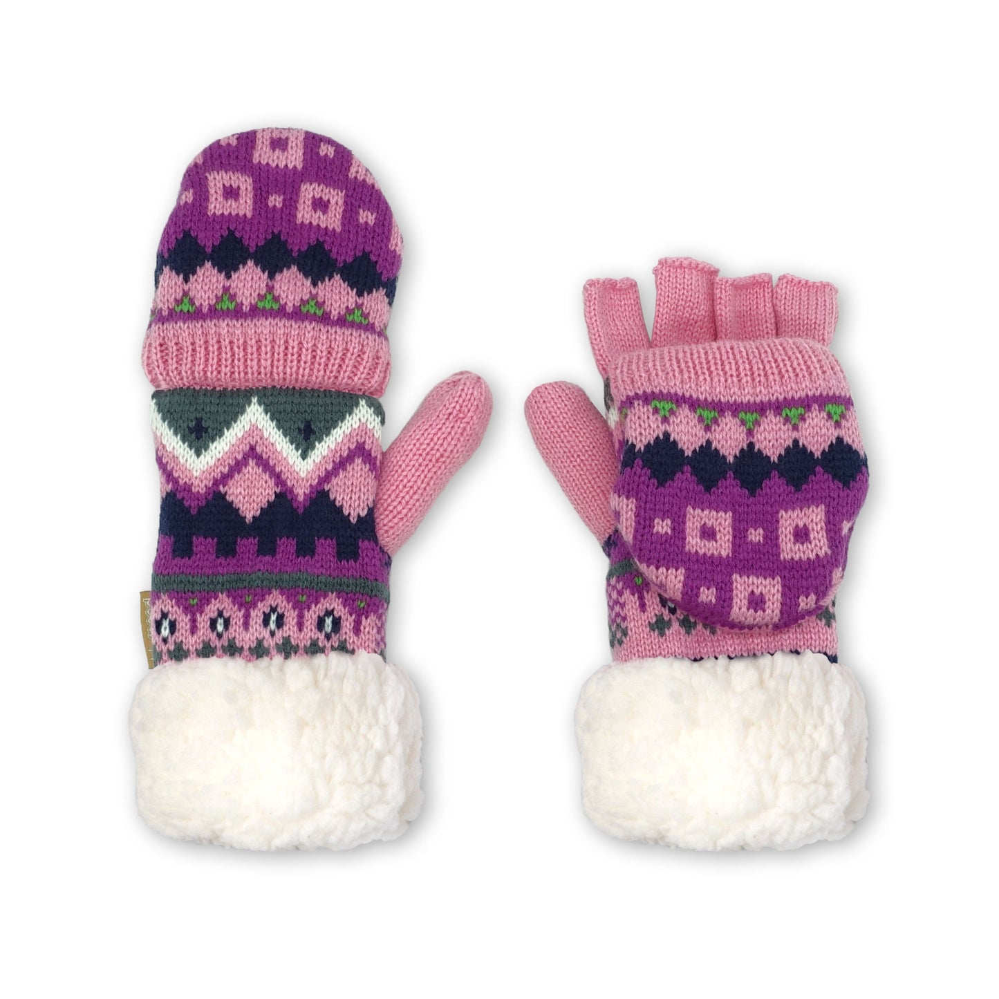 Fingerless Gloves Nordic Pink