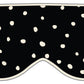 Jessie Eye Mask | Black with Cloud Dots