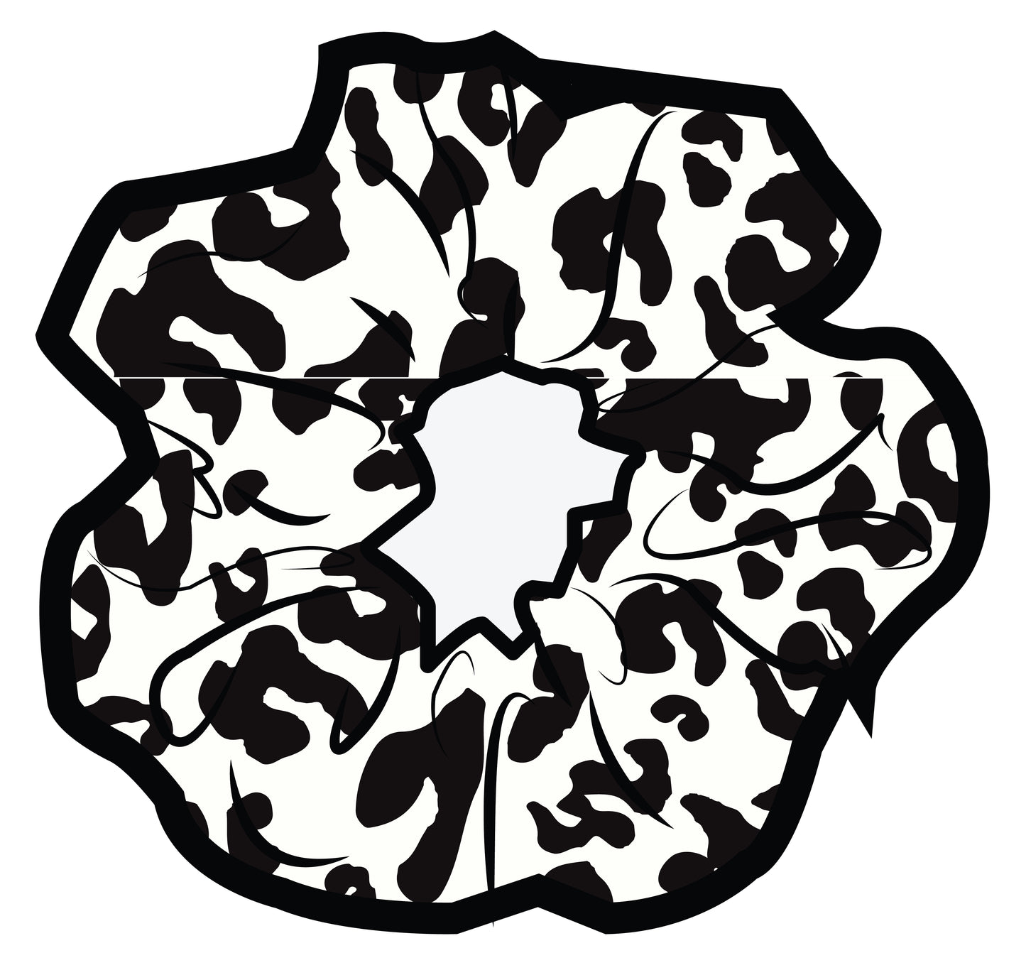 Daisey Scrunchie | Ivory Leopard Print