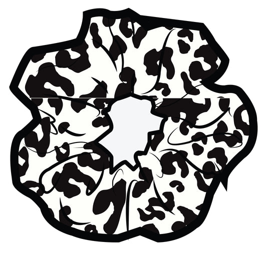 Daisey Scrunchie | Ivory Leopard Print