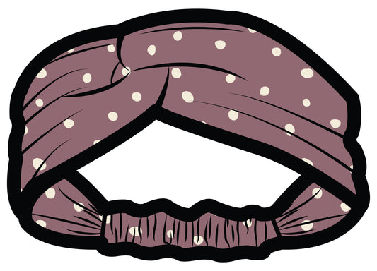 Erica Headband | Elderberry with Cloud Dots