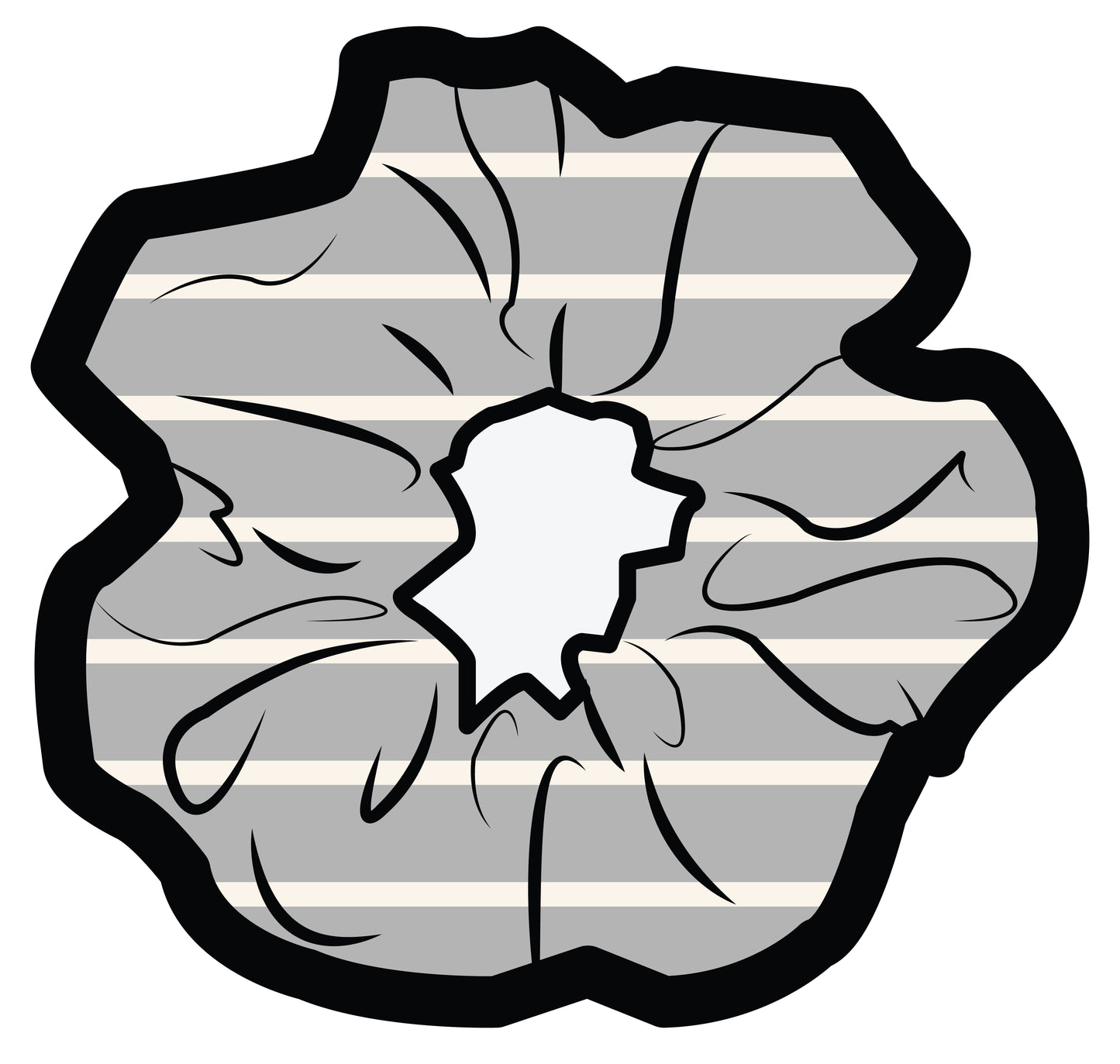 Daisey Scrunchie | Grey Stripes