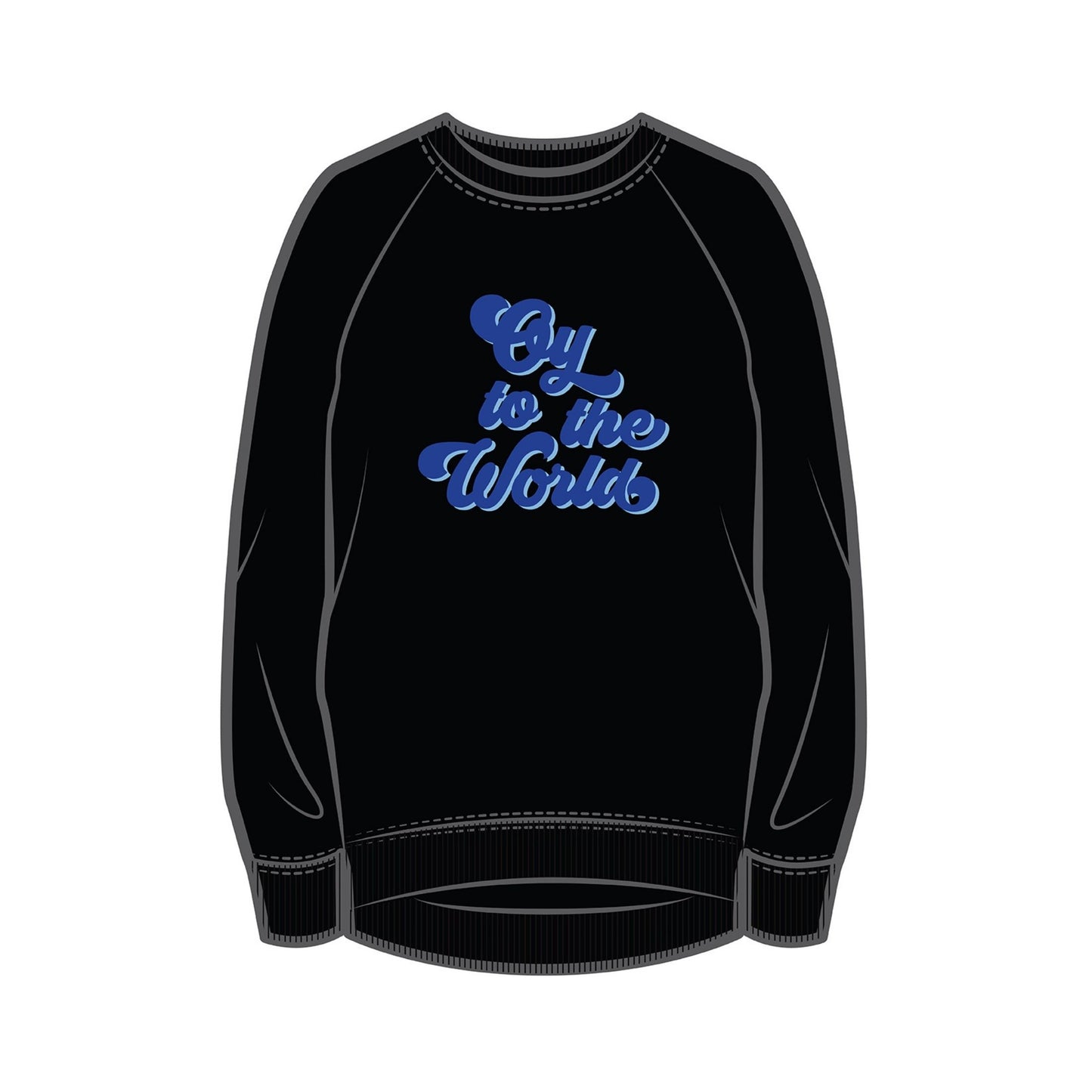 Hanukkah Sweatshirt | Oy to the World | Black