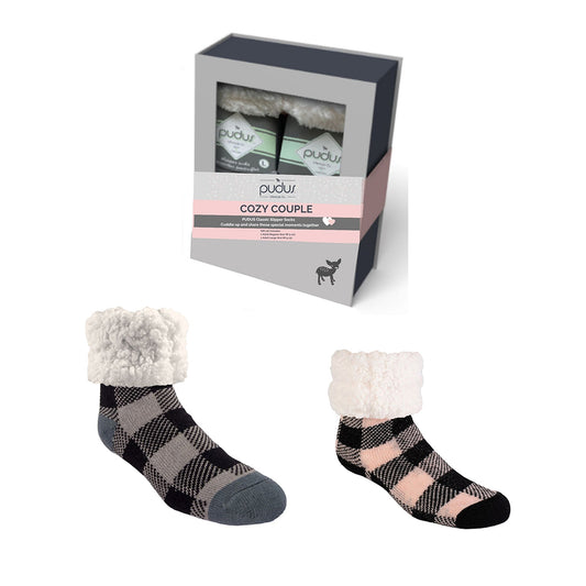 Cozy Couples Lumberjack Grey and Pink Gift Set