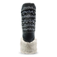 Pudus Cozy Winter Slipper Socks for Women and Men with Non-Slip Grippers and Faux Fur Sherpa Fleece - Adult Regular Fuzzy Socks Geomertic Black - Classic Slipper Sock