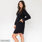Gracie Sleep Shirt Dress | Black