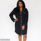 Gracie Sleep Shirt Dress | Black
