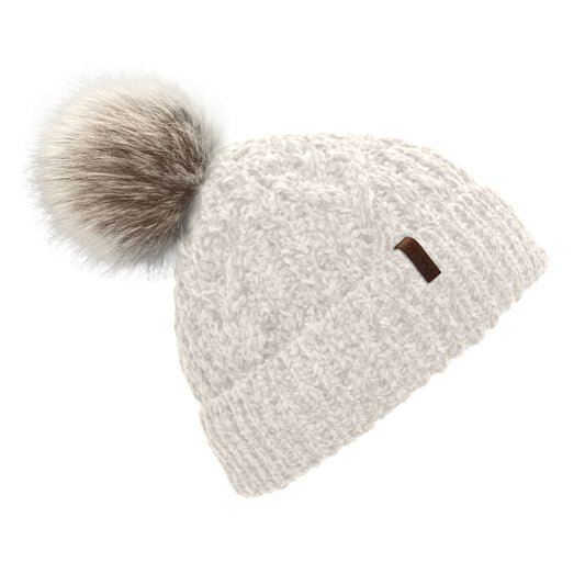 Recycled Beanie Hat - Chenille Knit Cloud