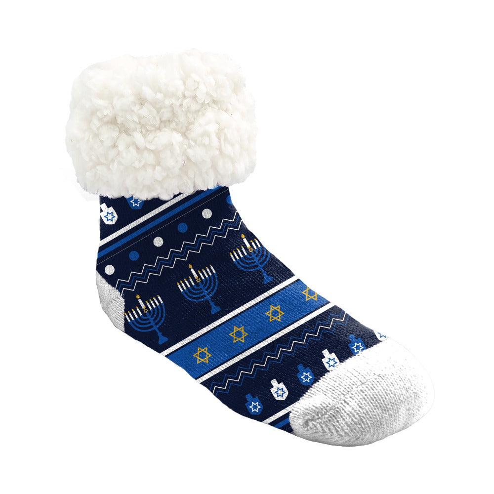 Hanukkah Dreidel - Kids & Toddler Recycled Slipper Socks