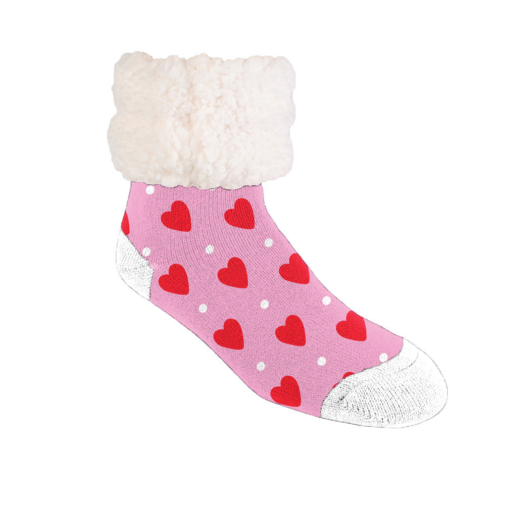 Heart Candy Pink - Recycled Slipper Socks