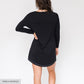 Harlow Sleep Shirt Dress | Black