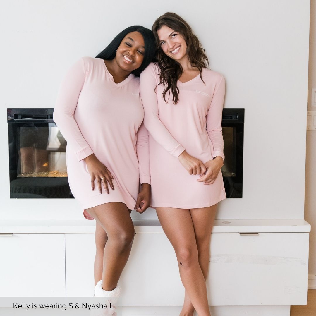 Harlow Sleep Shirt Dress | Pink Dogwood