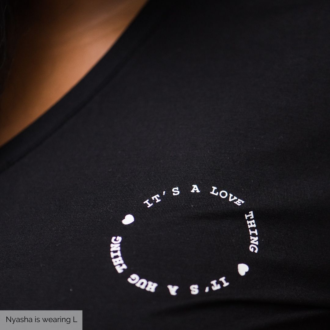 Iris V-Neck Pajama Shirt | Black