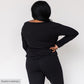 Iris V-Neck Pajama Shirt | Black