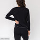 Iris V-Neck Pajama Shirt | Black