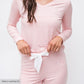 Iris V-Neck Pajama Shirt | Pink Dogwood