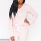 Iris V-Neck Pajama Shirt | Pink Dogwood