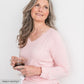 Iris V-Neck Pajama Shirt | Pink Dogwood