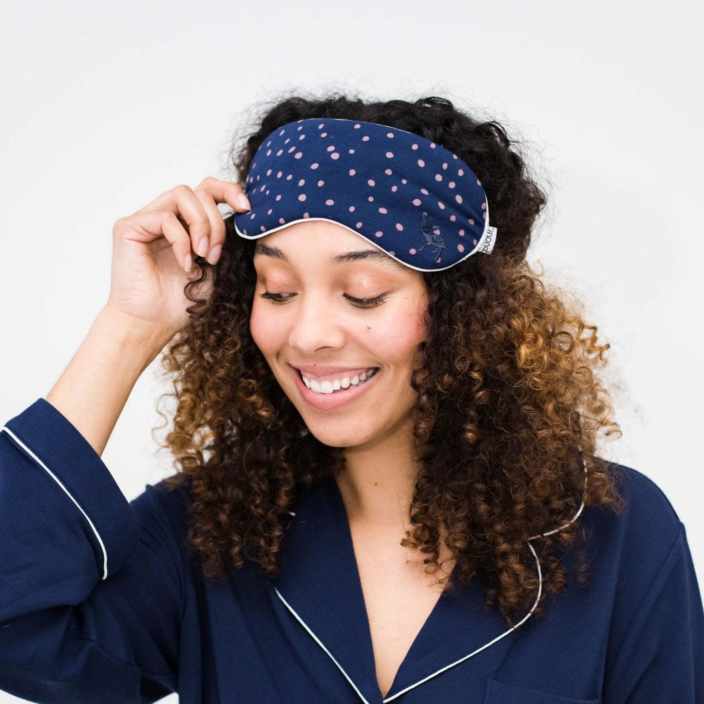 Jessie Eye Mask | Blue Sail with Elderberry Dots