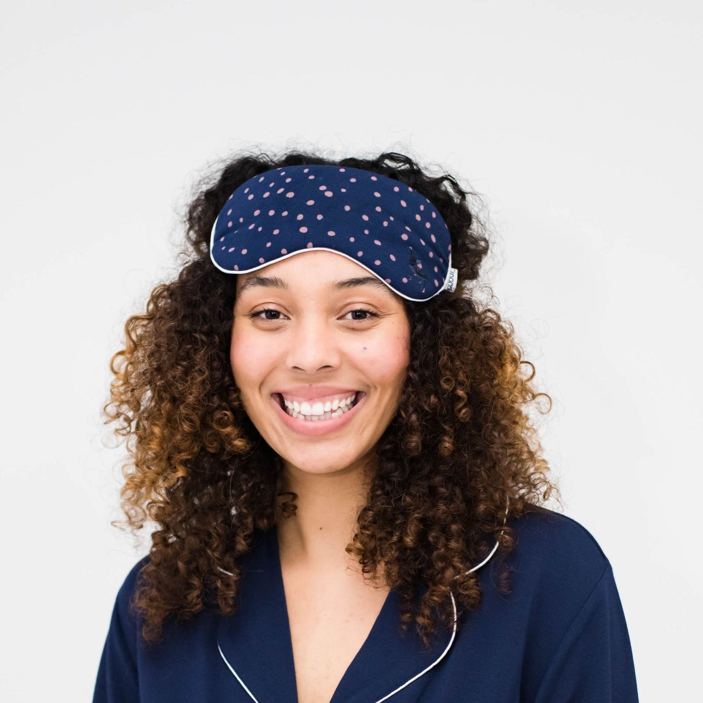 Jessie Eye Mask | Blue Sail with Elderberry Dots