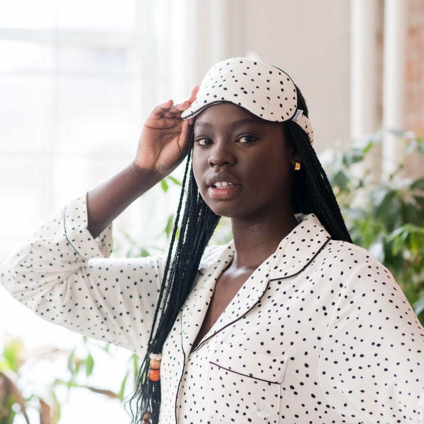 Jessie Eye Mask | Cloud with Black Dots