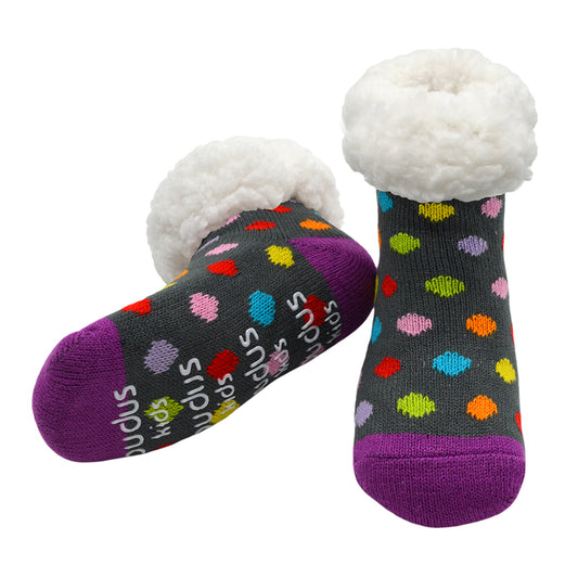 Polka Dot Multi - Kids Slipper Socks