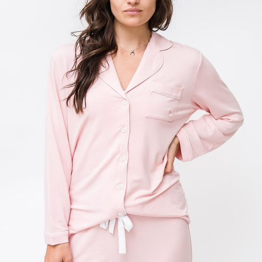 Korrah Pajama Shirt | Pink Dogwood